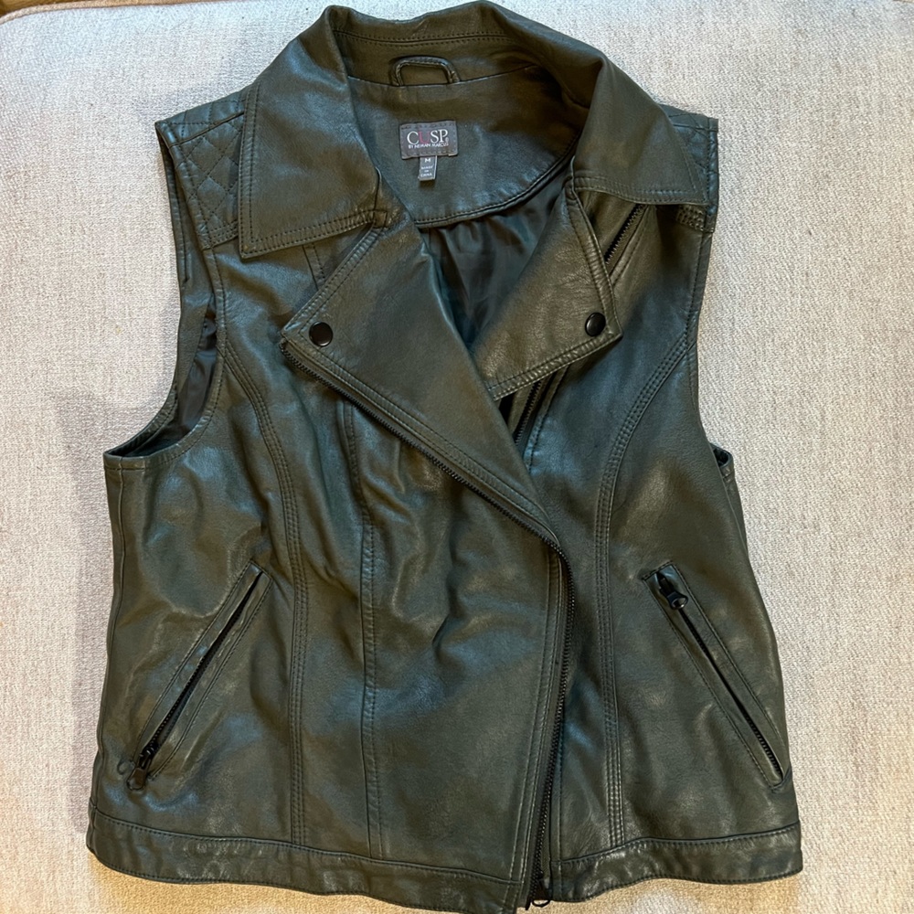 CUSP by Neiman Marcus Faux Leather jacket